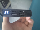 善顿120W超级快充20000毫安轻薄便携多口输出大容量充电宝学生外卖旅游适用苹果华为安卓户外移动电源 边际黑【智能数显】提速333%丨无快充输出 20000M丨轻薄款-可携登机 实拍图