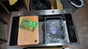 摩恩阳光系列厨房水槽大单槽洗菜盆一体盆304不锈钢台上中下家用洗碗水池 4.0四孔集渣水槽-圆形抽拉顶配 80*46CM 实拍图