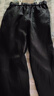 无印良品（MUJI）女式 汉麻 宽版裤 裤子女款 休闲裤阔腿裤长裤女装  25年夏季 黑色 BE1VLA5S S （155/62A） 实拍图
