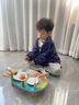 赟娅幼儿童音乐玩具蒙氏早教木制质奥尔夫敲击乐器架子鼓周岁生日礼物 【六合一】电子琴音乐台 实拍图