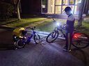 永久自行车灯前灯二合一车灯铃铛 高亮车灯+喇叭充电款+尾灯 实拍图