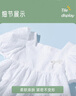 ASK JUNIOR女童连衣裙2025夏薄款中大童时尚泡泡袖纯色公主裙 白色 170 实拍图