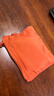 无印良品（MUJI）再生聚酯纤维 双拉链包收纳袋 居家旅行数据线小收纳包便携零钱包 橙色/S/长13.5*宽10cm 实拍图