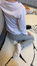 贝瑞加（Babyprints）女童打底裤儿童裤子女宝宝弹力长裤女孩春秋底裤木耳边 灰130 实拍图