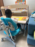 光明园迪（GMYD） 儿童学习桌椅套装可升降学生书桌可调节多功能写字桌椅诚者F120 诚者F120冰海蓝+A6-2卡其+蓝椅套 实拍图
