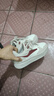 鸿星尔克玩酷板鞋女鞋空军一号鞋子厚底秋冬季新款潮流休闲鞋复古运动鞋 粉刷灰/微晶白 38 实拍图