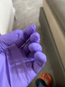 丁腈手套加长耐用一次性洗碗加厚防油橡胶劳保家务厨房清洁做饭女 9英寸翻盖式丁晴手套紫色30只S码 实拍图