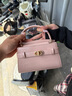 CHARLES&KEITH鳄鱼纹凯莉包手提包斜挎包CK2-50270880-1 Light Pink浅粉色 S 实拍图