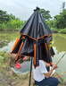 simago喜曼多钓鱼伞遮阳伞防暴雨防紫外线防晒防风万向钓伞 黑胶伞1.8米 实拍图