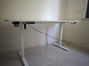 喜米莱【热卖款式】电动升降桌电脑电竞桌台式学习书桌实木办公直播桌子 【单电机】奶油白+白腿18mm桌面 长160宽70高75cm 实拍图
