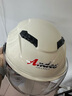 Andes HELMET3c认证电动摩托车头盔男四季女士夏季头盔安全帽四季通用夏天半盔 米白黑茶短【升级3C款】 均码 实拍图