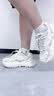 FILA FUSION斐乐经典厚底硬糖女鞋老爹鞋增高休闲鞋运动鞋子女 【棉花糖/银-MM】 经典硬糖鞋 37.5 实拍图