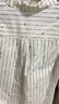 百图betu女装秋季新款衬衫七分袖翻领条纹国风熊猫衬衫女2307T38 黑白条 L 实拍图