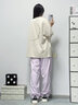 BJHG【徐新驰同款】 不计后果夏美式环保麂皮绒短袖上衣男宽松情侣T恤 卡其色 XL (140-160斤） 实拍图