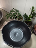 露若景德镇陶瓷花盆大号碗水培碗莲睡莲铜钱草绿萝多肉盆栽庭院金鱼缸 乌金釉花边直径31cm【送底座】 中等 晒单实拍图
