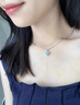 洛希曼海洋之心项链女镶钻时尚饰品生日礼物送女朋友老婆【免费刻字】 豪华礼盒+本地仓+永恒之心托帕石 实拍图