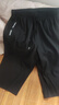 冰丝七分裤男夏季运动短裤沙滩裤宽松中裤男士速干休闲裤QLFY 713 713黑色（口袋拉链） 3XL （146-160斤） 实拍图