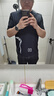 真维斯（Jeanswest）冰丝中袖男2025夏季简约印花宽松冰感速干短袖T恤男士大码上衣服 黑色（大仰望猫左下标） 2XL (185) (体重155-180斤) 实拍图