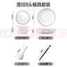 唯铭诺简约碗盘餐具家用碗筷套装组合釉下彩餐具整套陶瓷碗盘子竖纹8头 实拍图
