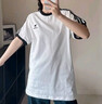 骆驼（CAMEL）夏日纯棉T神男女宽松圆领短袖上衣T恤 C35BAXLN056A 幻影黑 S 实拍图