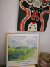 梵高莫奈原木风小清新装饰挂画世界名画客厅餐厅小众油画 F款梵高《绿色麦田》 40*40cm 原木色木纹框+油画布 实拍图