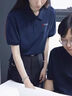 源于衣夏季工作服定制工衣POLO短袖衣服印字T恤文化衫广告衫logo刺绣男 黑色 L 实拍图