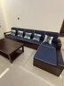 家森木语 紫金檀木实木沙发组合现代中式客厅冬夏两用小户型高箱储物家具 四人位+贵妃+茶水柜【主图规格】3M 实拍图