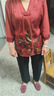 母亲节妈妈夏装七分袖t恤中老年女2025夏季衣服时尚洋气上衣 红色上衣  102 3XL 建议120-135斤左右 实拍图