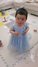 戴维贝拉（DAVE＆BELLA）夏装儿童网纱女童连衣裙宝宝公主裙小童裙子夏季薄款童裙 浅蓝色 90 cm（建议身高80-90cm） 实拍图