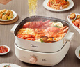 美的（Midea） 电火锅 电煮锅 电炒锅多功能用途锅电煎锅家用一锅多用 速沸火锅专用锅6L大容量 国家补贴 6L 经典平底锅 HGS303001 实拍图