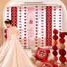 黛莉嘉尔客厅装饰结婚婚房布置套装男方新房彩带房间女方婚礼房顶喜字拉花 实拍图