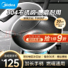 美的（Midea）炒锅304不锈钢炒锅蜂窝锅牛扒锅家用平底锅电磁炉锅明火不花芯 可立锅盖 | 加长手柄 | 30cm 实拍图