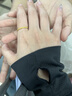 庆怡999足金满天星黄金戒指女款 素圈尾戒指环磨砂金戒送女友礼物 14圈号 金约1.05g-1.15g 实拍图