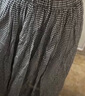 无印良品（MUJI）女式 强捻 抽褶裙 长半身裙女裙子女装格子裙25年夏季BE1VEC5S 黑色格纹 S （155/62A） 实拍图