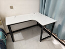 久丞家具转角电脑桌学生家用书桌双人书架一体组合桌卧室拐角L型电竞桌子 【加厚16mm桌面】白色右转角 140x100x74cm 实拍图
