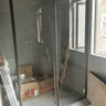 东鹏淋浴房一字浴室玻璃隔断浴屏淋浴隔断内外开极窄平开门干湿分离 枪灰|1.5-1.59*2米内外开 【1.0壁厚不锈钢+一体轴】 实拍图