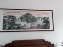 佳得雅新中式客厅装饰画沙发背景墙壁画字画山水画靠山图办公室风景挂画 八方来财A5 90*240cm宣纸锦绫+有机玻璃+胡桃色实木框（大气款） 实拍图
