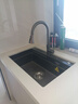 悍高（HIGOLD）厨房304不锈钢手工纳米水槽双阶梯水槽套餐洗碗池洗菜盆水槽套装 宽边75*48-快装枪灰抽拉龙头 实拍图