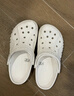 卡骆驰crocs洞洞鞋贝雅男鞋女鞋轻便耐磨一脚蹬拖鞋休闲鞋|10126 白-100 40 (250mm) 实拍图