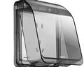西门子（SIEMENS）开关插座防水盒 通用86型暗装面板防溅盒 透明黑(可90°悬停) 实拍图