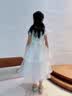 安妮优儿儿童礼服轻奢高端女童主持人生日公主裙花童钢琴演出服 白色  150 实拍图