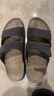 爱步（ECCO）拖鞋男 魔术贴勃肯鞋男士男鞋凉鞋外穿一字带拖鞋 科摩500904 铁灰色50090402013 40 实拍图