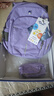 letopo儿童护脊减负书包小学生123年级双肩书包 简约时尚安全轻便 小童1-3年级 | 芋紫色 实拍图