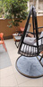 户外吊篮椅家用秋千鸟巢吊椅藤椅单双人摇椅室内吊床阳台懒人沙发 【双人双杆可坐躺】雨墨黑 送九件套 实拍图