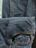 海澜之家（HLA）牛仔裤男皮标点缀直筒裤五袋款裤子男秋季新复古回潮 牛仔蓝过渡色（中）4F 3XL 190/96A 实拍图