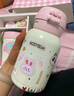 杯具熊（BEDDYBEAR）开口笑双饮盖儿童保温杯带吸管水杯316钢大容量保温壶600ML酷洛米 实拍图