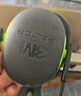 3M隔音耳罩睡觉防噪音工业降噪33db 黑绿色X4A耳罩 1副 实拍图