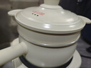 美的（Midea）电煮锅 电蒸锅 电炒锅 电热锅 2.6L分体式 小型1-2人学生宿舍多功能锅 泡面锅 XZC2061 配蒸笼 实拍图