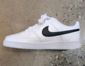 耐克男子透气平底运动鞋冬季板鞋NIKE COURT VISION LOW DH2987 101白色/黑/白色 40.5 实拍图