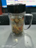 富光双层玻璃杯商务泡茶杯子 大容量男女耐热办公水杯带把黑色320ml 实拍图